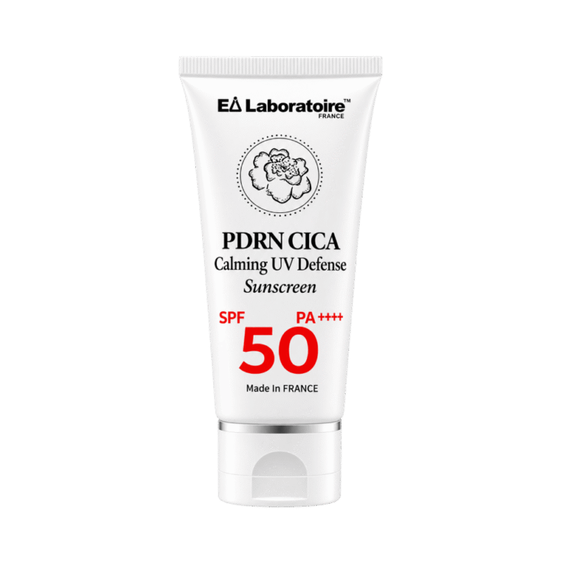PDRN CICA Calming UV Defense Sunscreen SPF 50 PA+ front view, 50ml tube
